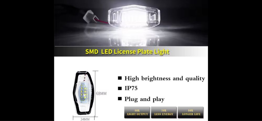 Освітлення мото Подсветка номера Honda Civic Accord Odyssey Acura