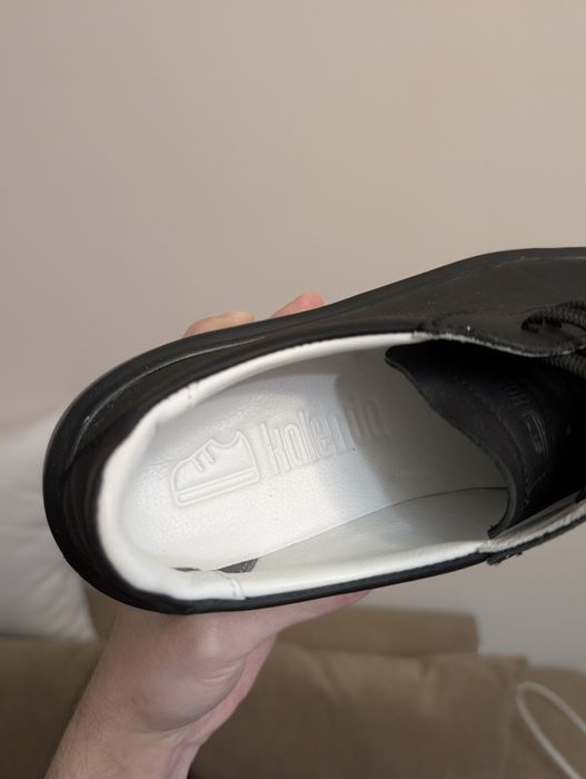 Кеди Kalenda чорні шкіряні 38 (25 см) можливий обмін