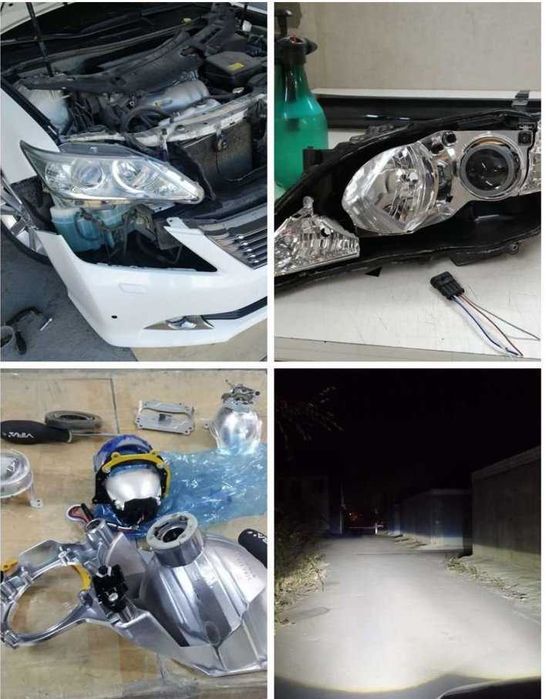 Замена Ламп Установка линз ксенон Ремонт фар Биксеноновые Биксенон LED