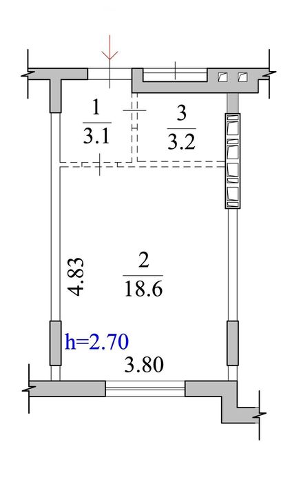 1-room apartment apartment by the address st. Ul Lukyanovskaya (area 24,9 m²) - Atlanta.ua - photo 7