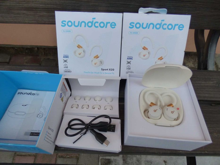 Електрошрот Bluetooth гарнітура Anker SoundCore Sport X20 White оригін