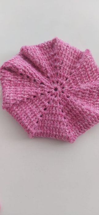 Cachecol e gorro tricot à mão