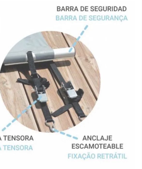 Cobertura de segurança para piscina