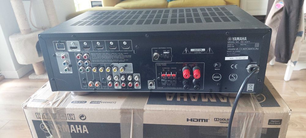 Amplituner Yamaha RX-V371 5.1, HDMI, osprzęt, pilot