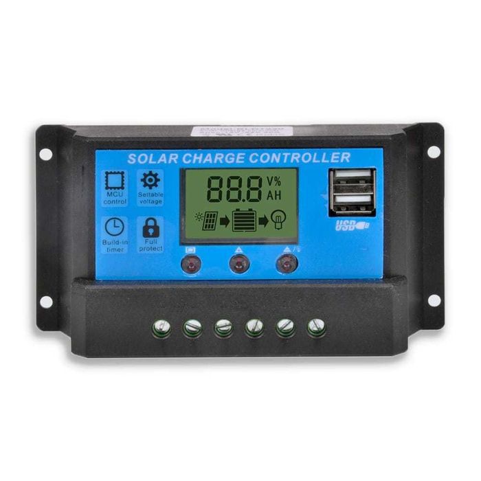 Controlador solar 12v 24v led USB
