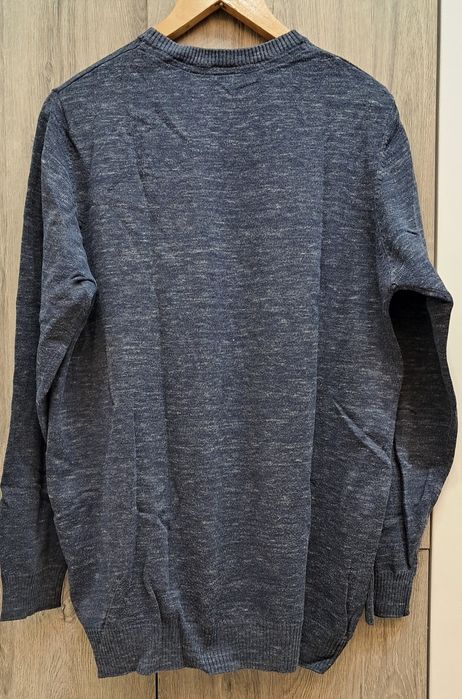 Cienki sweterek granatowy melanż