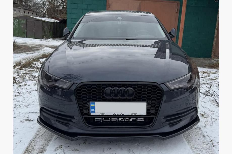 Audi A6 C7 2011-2017 рр. Передня Lip накладка DPT V-2 (для S-Line )