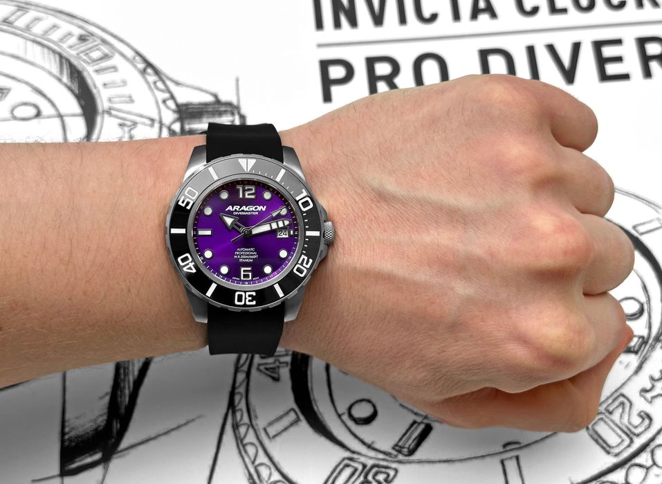 Часы ARAGON DM Titanium Ceramic Sapphire Automatic 45 mm. 200 MT.