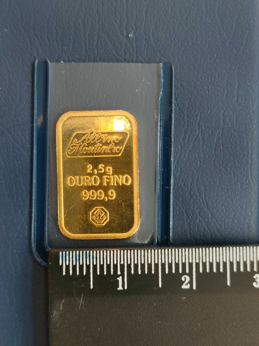 Barra de 2,5 GRAMAS - OURO FINO / Albino Moutinho