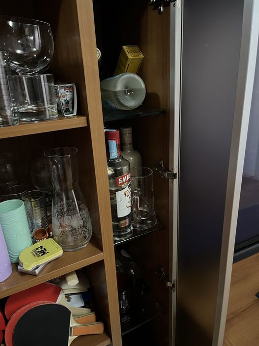 Conjunto de sala ( mesa de centro , movel apoio televisao , vitrine)