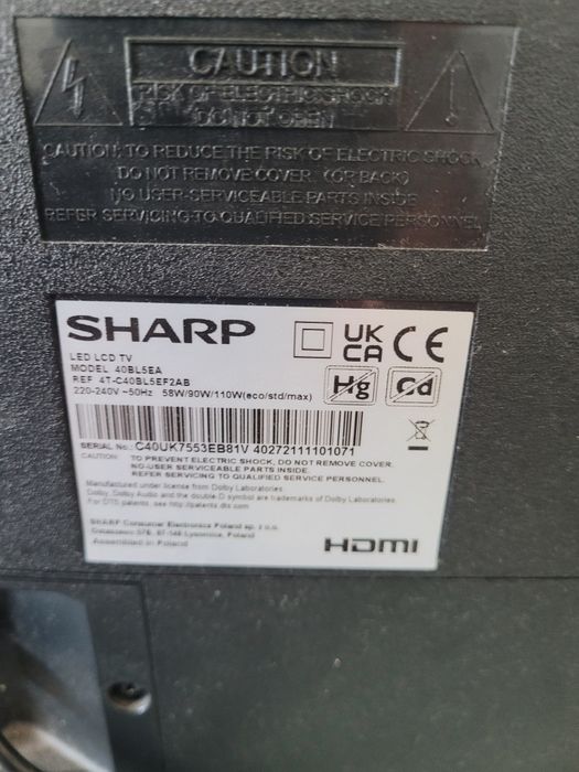 Sharp 40bl5ea wifi android