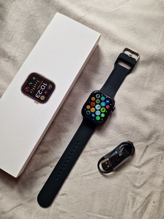 Smartwatch, asystent głosowy, wodoodporność ip67, komplet