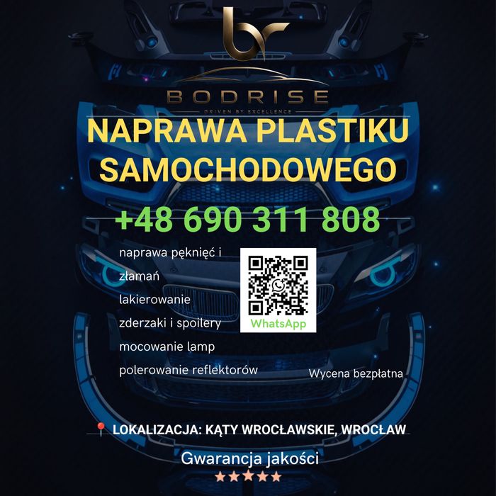 Naprawa plastiku samochodowego / Spawanie zderzaków, Wrocław, Kąty Wrocławskie.