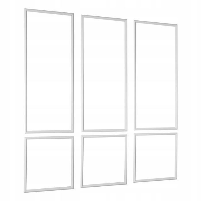 Zestaw listew ściennych VEVOR 3-CZĘŚCIOWY 61X61 I 61X138 cm biały