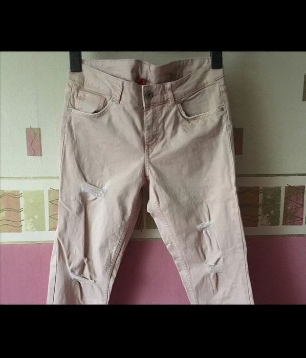 H&M spodnie dżinsowe destroy ripped jeans. z efektem postarzenia. nowe
