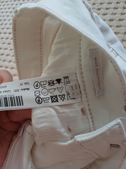 Прямі джинси молочні massimo dutti  34р(xs)