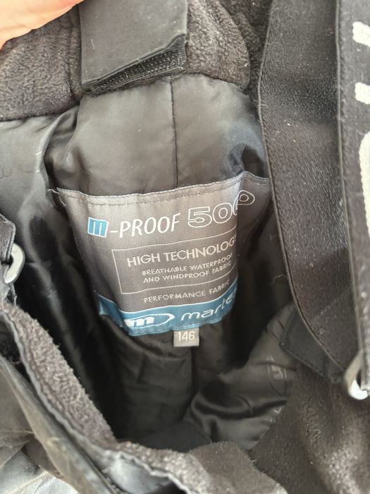 Spodnie narciarskie martes dziewczece czarne 146