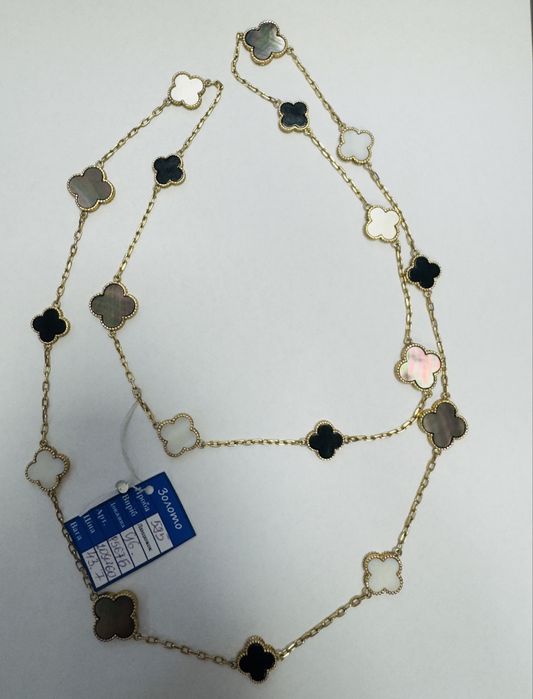 Золотые серьги Van Cleef