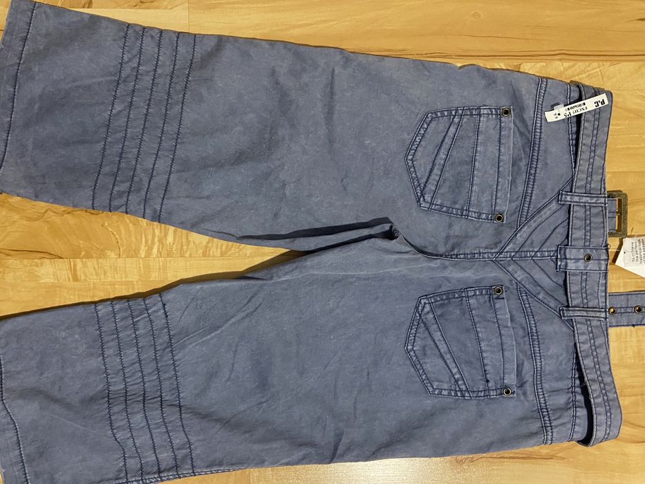 ICHI M damskie niebieskie nowe spodenki capri rybaczki lato Vintage