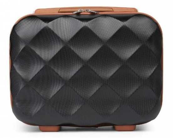 Kosmetyczka BRITISH TRAVELLER Kuferek Pasek Mocujący Czarny 31x25x17