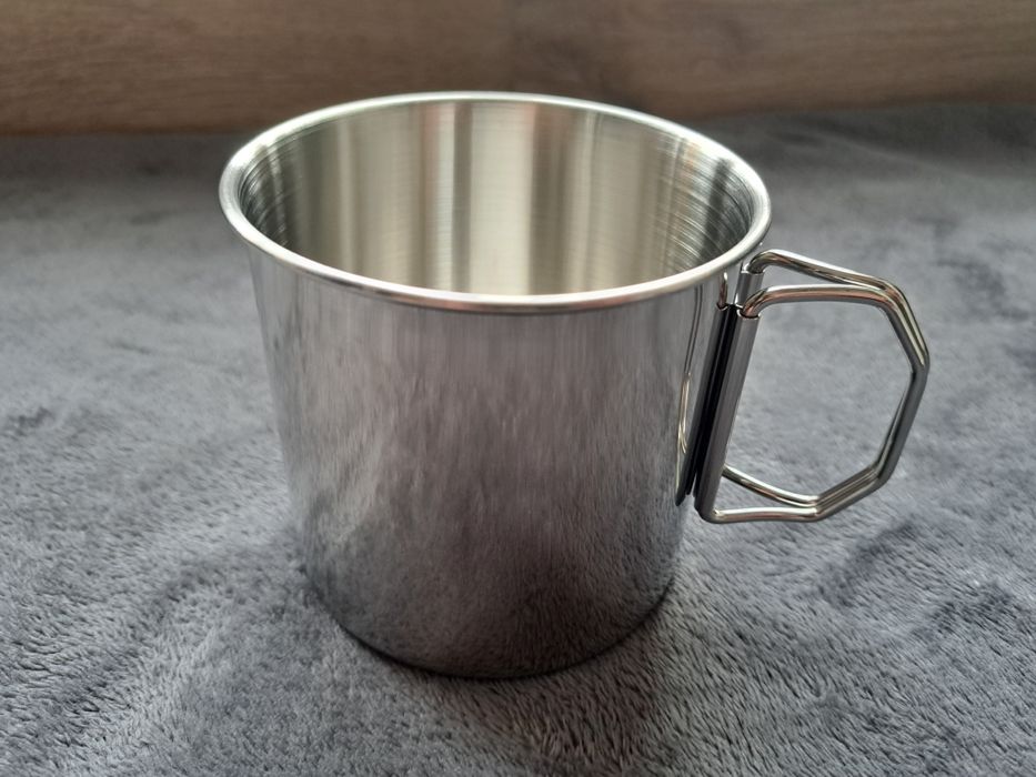 Stalowy Kubek 550ml składany turystyczny NOWY