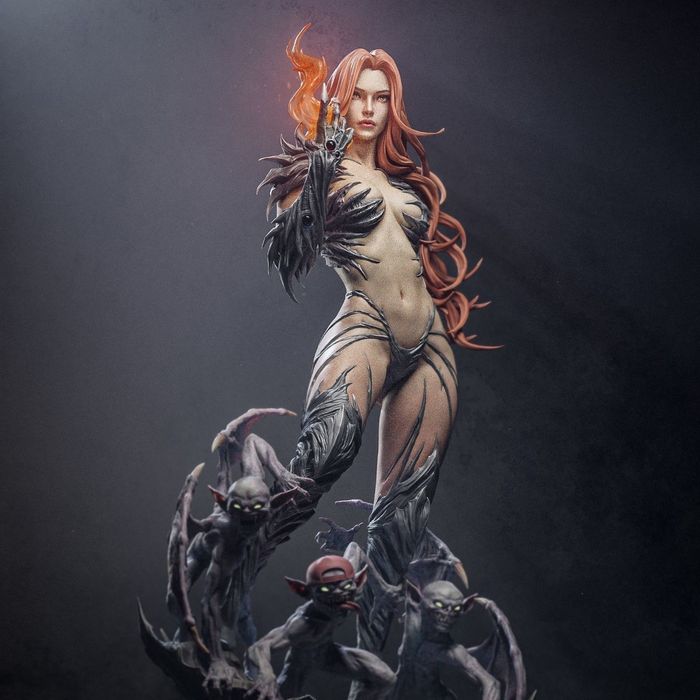 Figurka 3D  SARA PEZZINI - WITCHBLADE– Fan Art, druk 16K
