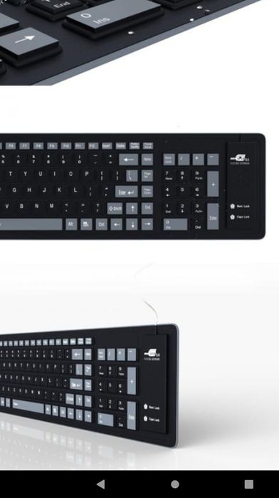 TECLADOS (2) mecânico em silicone e Bluetooth.