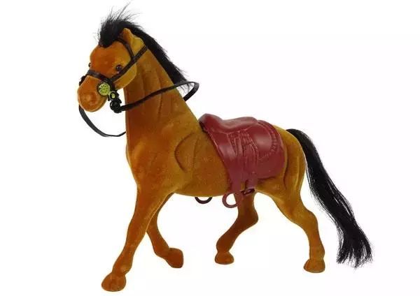 Brązowy Aksamitny Koń. Lean Toys