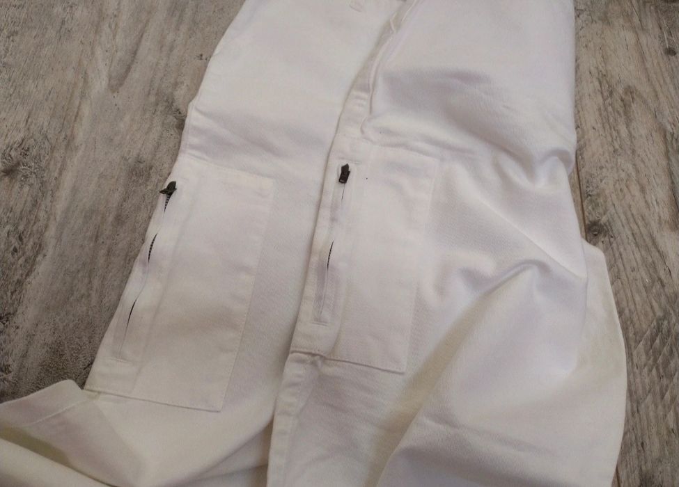 Białe spodnie r. 44 42 XL XXL joggery