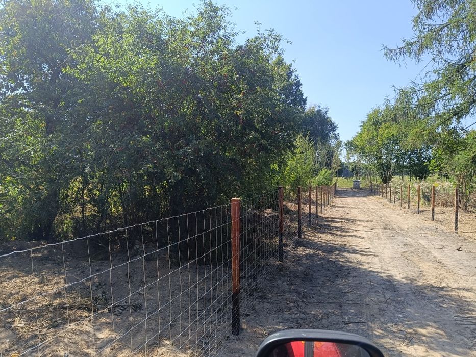 Ogrodzenia tymczasowe siatka leśna słupek betonowy drewniany montaż