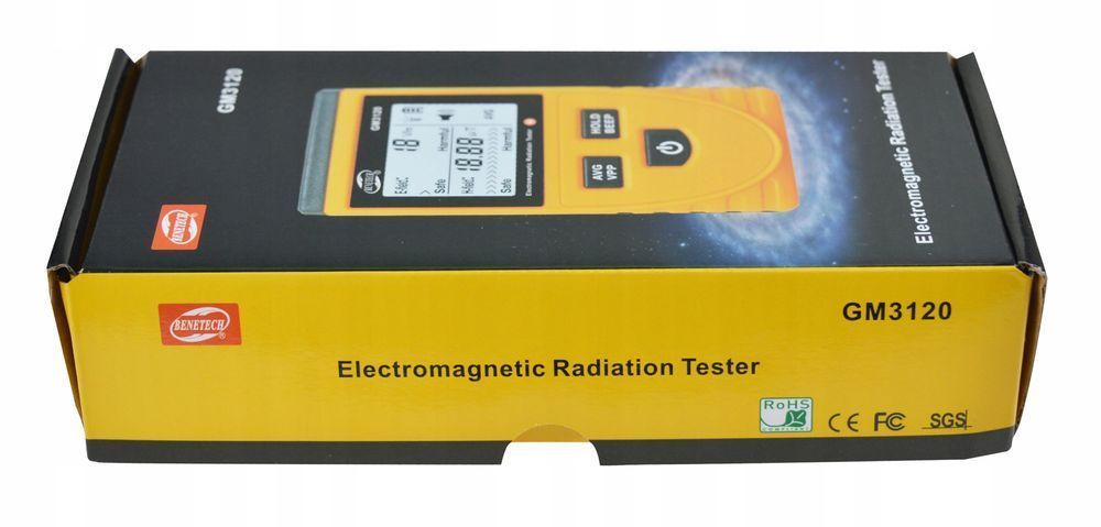 Miernik Pola Elektromagnetycznego Tester Fal - 1999v/m, 100ut - Ce 5g