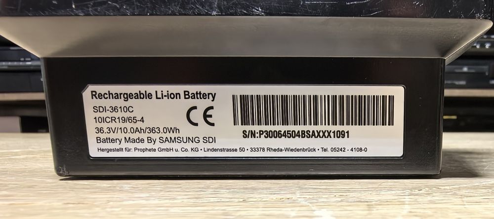 Акумулятори для велосипедів Samsung CDI-3610E/Samsung SDI-3610C 1/2/3