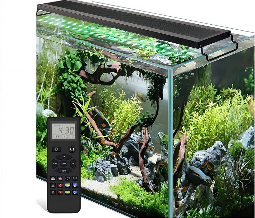 Iluminação/luz aquário plantados programável com comando várias medida