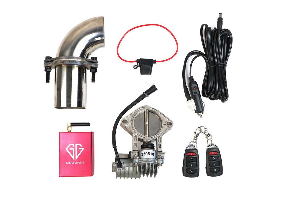 заслонка выхлопа електрична bmw audi mercedes диаметр 63мм 51мм 70мм