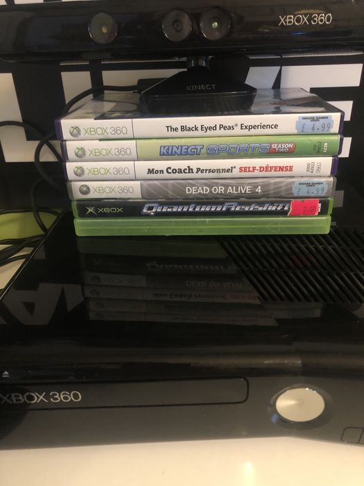 Konsola Xbox360s 250gb piano black kinect pad gry zestaw