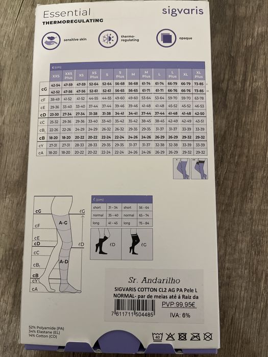 Meia elástica de compressão