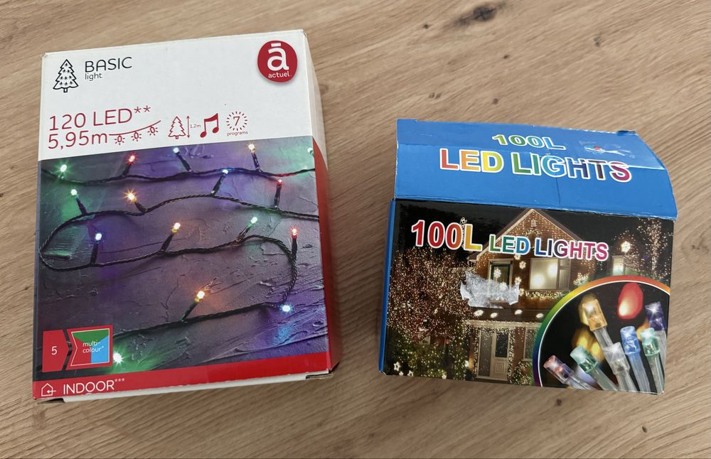 Luzes de Natal coloridas 100 e 120 LED