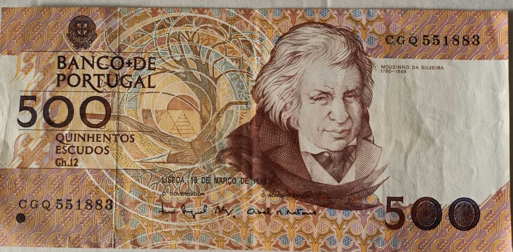 3 Notas de 500 escudos da república Portuguesa ( Banco de Portugal )
