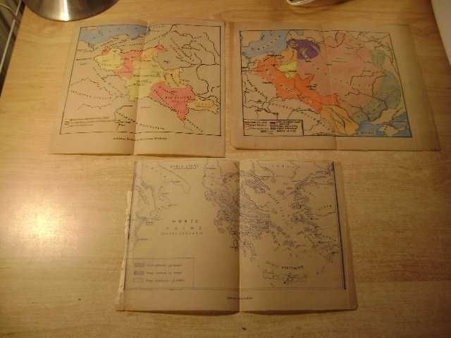 Starocie z PRL Stare dokumenty = Zestaw 3 mapek historycznych na kalce