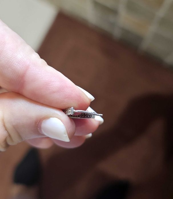 Brincos pequenos prata e zircónias