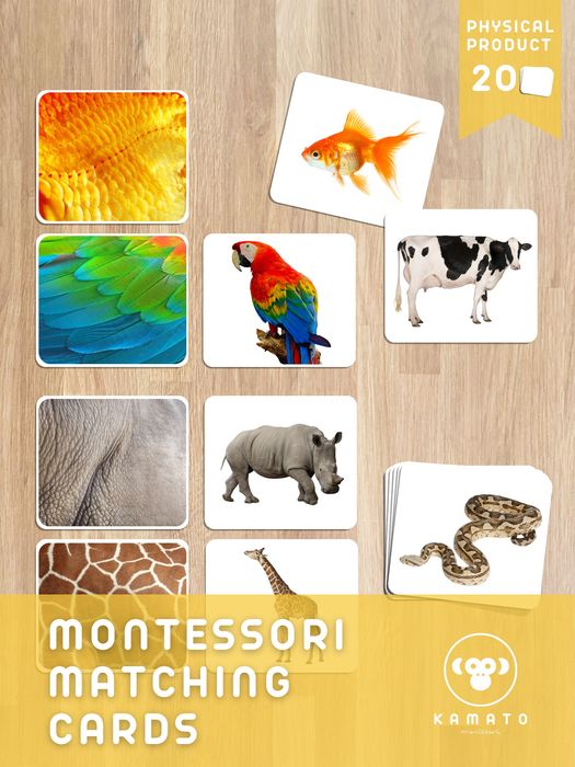 [25] Cartões | Padrões | Animais | Montessori