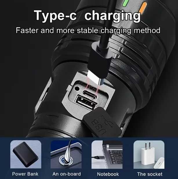 ‼️ТОП‼️Мощный фонарь | Ультраяркий телескопический Фонарик | Дисплей