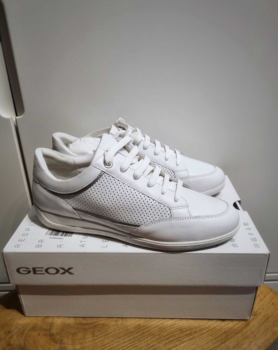 Geox D myria C NOWE białe sneakersy 38 skóra naturalna