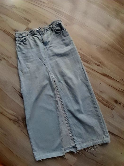 Спідниця жіноча міді джинс zara M,юбка шелк zara M,L