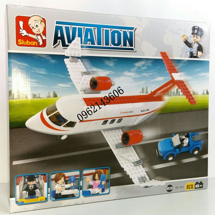 Конструктор Авиация SLUBAN M38-B0365 Пассажирский Самолёт 275 дет