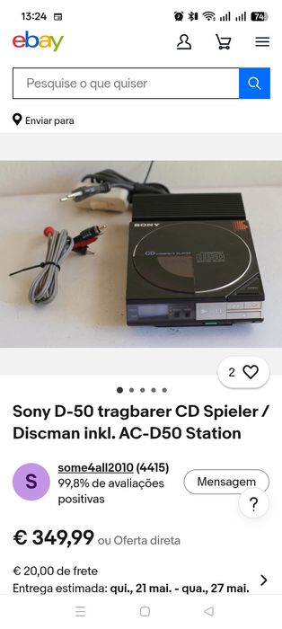 Leitor de CD sony
