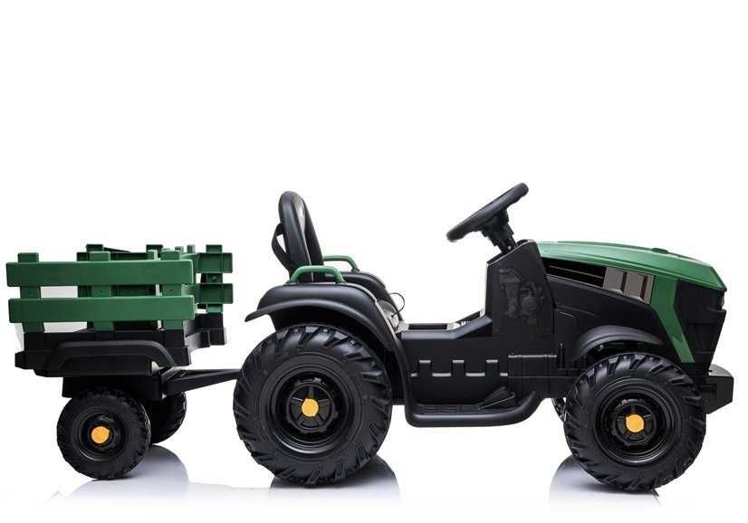 Traktor na akumulator dla dzieci Miękkie koła EVA Pilot zielony