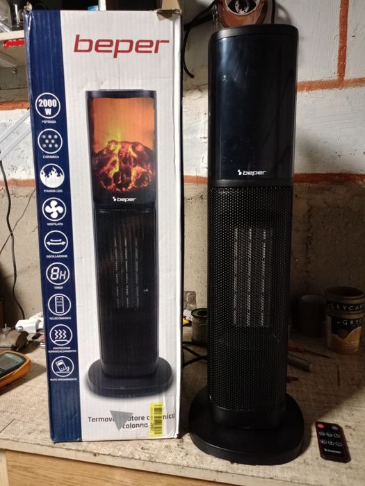 Grzejnik,farelka ceramiczna z kominkiem