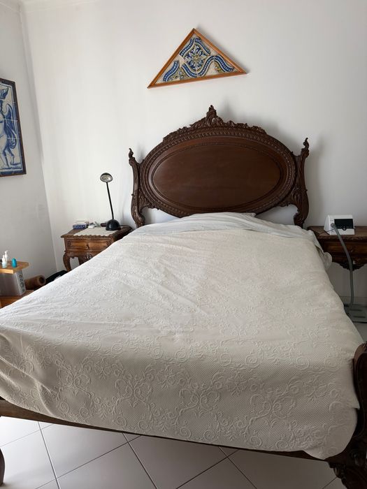 Cama Antiga de Mogno das Honduras 140x190