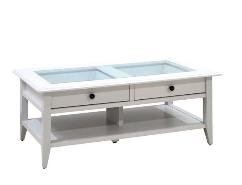 Mesa de Centro Retangular Branca Melody